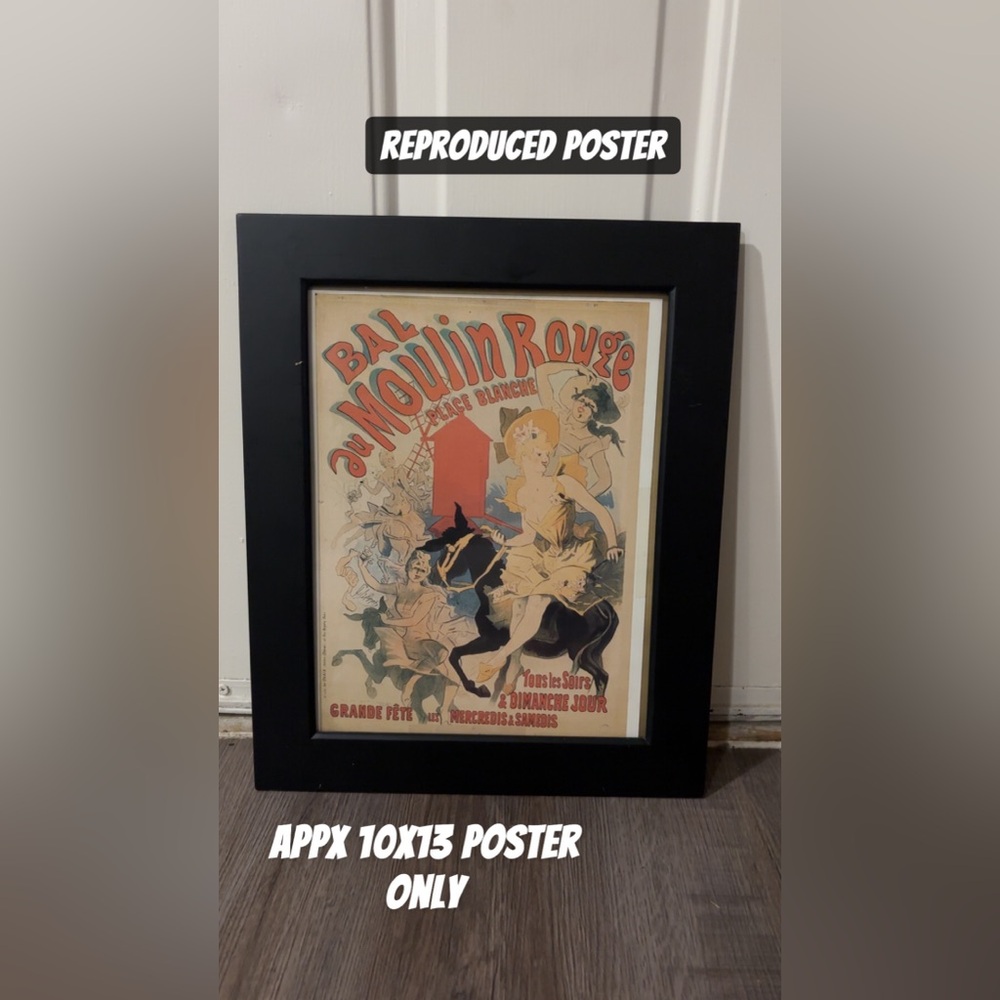 Black Framed Reproduced Poster - Moulin Rouge
